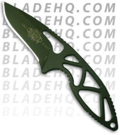 Microtech Manus Neck Knife Green Fixed Blade (2.4" Plain) 138-34