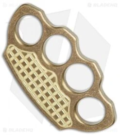 Microtech Marfione Hand Tank Four-Finger Knuckle Paperweight (Stonewash Brass) 5 Microtech Marfione Hand Tank Four-Finger Knuckle Paperweight (Stonewash Brass) -Microtech Hand Tank sw brass BHQ 75755 er side