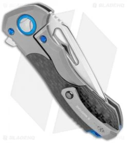 Marfione Custom Protocol HP BBTI Bolster CF Blue Ti (3" Mirror) 394-MCK 8 Marfione Custom Protocol HP BBTI Bolster CF Blue Ti (3" Mirror) 394-MCK -Microtech Mardione Custom Protocol HP BBTI Bolster CF Blue Ti Mirror BHQ 107988 jr side