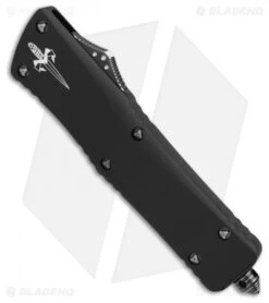 Marfione Custom Combat Troodon Hellhound Tanto OTF Knife Ringed DLC HW (SW DLC) -Microtech Marfione Custom Combat Troodon Hellhound tanto ringed DLC hw DLC SW BHQ 75764 er spine