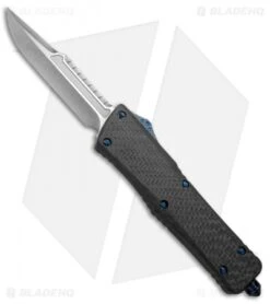 Marfione Custom Combat Troodon Interceptor OTF CF/Blue Ti (3.8" Two-Tone SW)