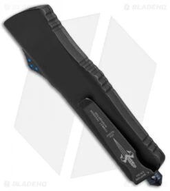 Marfione Custom Combat Troodon Interceptor OTF CF/Blue Ti (3.8" Two-Tone SW) -Microtech Marfione Custom Combat Troodon Interceptor CF Blue TT SW BHQ 67592 jr side