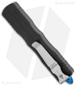 Marfione Custom Dirac OTF Automatic Knife Aluminum/Blue Ringed (3" Mirror) -Microtech Marfione Custom Dirac OTF Auto Mirror BHQ 115574 jr side