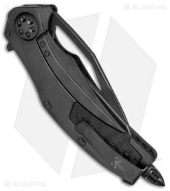 Marfione Custom Matrix-R Flipper Knife Carbon Fiber (3.75" High Polished DLC) -Microtech Marfione Custom Matrix R CF High Polished DLC BHQ 68708 jr side