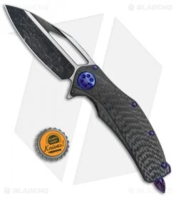Marfione Custom Matrix-R Flipper Knife Carbon Fiber/Purple Haze (Dark Matter) -Microtech Marfione Custom Matrix R CF Purple Haze Dark Matter BHQ 77990 jr bottlecap