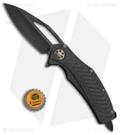 Marfione Custom Matrix-R Flipper Knife Carbon Fiber (3.75" DLC Apocalyptic) -Microtech Marfione Custom Matrix R CF TT BHQ 68438 jr bottlecap