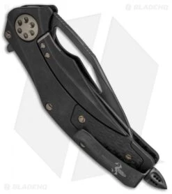 Marfione Custom Matrix-R Flipper Knife Carbon Fiber (3.75" DLC Apocalyptic) -Microtech Marfione Custom Matrix R CF TT BHQ 68438 jr side