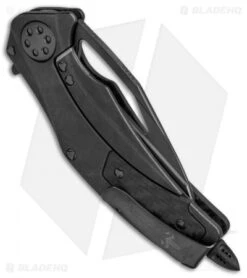 Microtech Marfione Custom Mini Matrix R Knife Carbon Fiber (3" Black DLC Mirror) -Microtech Marfione Custom Mini Matrix R CF Black Mirror BHQ 68434 jr side