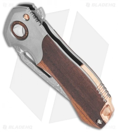 Marfione Custom Protocol Knife Ironwood Copper Accents (2.8" Gator Belly Dam.) 4 Marfione Custom Protocol Knife Ironwood Copper Accents (2.8" Gator Belly Dam.) - Image 2