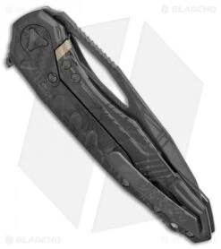 Marfione Custom Sigil MK6 Knife Art Deco Ghost DLC Ti (3.75" Ghost DLC M390) -Microtech Marfione Custom Sigil MK6 ghosted DLC ti ghosted dlc BHQ 71510 er side