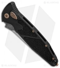 Marfione Custom Socom Elite Automatic Knife W/ Stingray Skin (4" Satin) -Microtech Marfione Custom Socom Elite Stingray Skin Two Tone DLC BHQ 89393 er spine