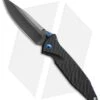 Marfione Custom Socom Elite S/E Knife CF W/ Flamed Spacer + Blue HW (DLC Satin) -Microtech Marfione Custom Socom Elite cf flamed spacer blue ti hw DLC satin BHQ 75771 er