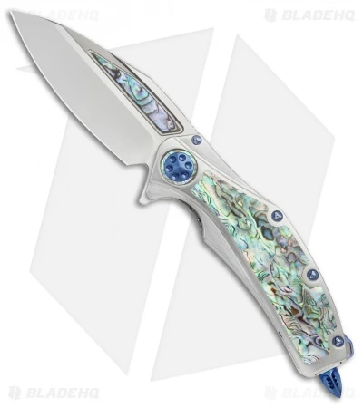 Marfione Custom Super Matrix-R Knife Titanium/Abalone (3.75" Mirror) 3 Marfione Custom Super Matrix-R Knife Titanium/Abalone (3.75" Mirror)