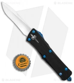 Marfione Custom Troodon OTF Knife Anodized Hefted Alloy W/Blue Ti (3" Mirror) -Microtech Marfione Custom Troodon OTF Anodized Hefted Alloy Blue Ti Mirror 338 MCK BHQ 86930 jr bottlecap