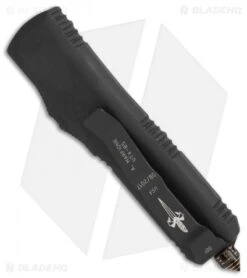 Marfione Custom UTX-85 OTF Automatic Knife CF W/ Cu Ringed HW (DLC Stonewash) -Microtech Marfione Custom UTX 85 cf cu ringed hw dlc sw BHQ 75768 er side