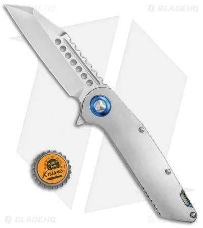 Marfione Custom Warhound Frame Lock Knife Ti W/ Flamed Backspacer (3.75" Satin) 6 Marfione Custom Warhound Frame Lock Knife Ti W/ Flamed Backspacer (3.75" Satin) - Image 4