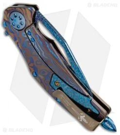 Marfione Custom Mini Matrix R Flipper Knife MokuTi (3.25" Nebula Damascus) -Microtech Marfione Matrix R MokuTi Nebula Damascus BHQ 51265 jr side