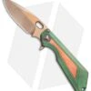 Marfione/Strider Custom MSG-3.5 Flipper Knife Green/Copper (3.5" Bronze Satin)