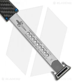 Marfione Custom Halo VI Hellhound Tanto OTF Carbon Fiber/Blue HW (4.4" Mirror) -Microtech Marfione custom Halo VI Hellhound Tanto OTF CF Blue HW Mirror BHQ 97557 jr pull