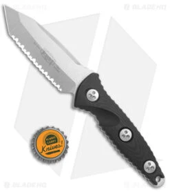 Microtech Socom Alpha Mini S/E Fixed Blade Tanto (3.75" SW Full Serr) -Microtech Micortech Socom Alpha Mini SE Tanto SW Full Serr BHQ 140615 jr bottlecap