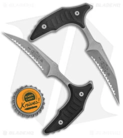 Microtech BEE S/E Wharncliffe Double Push Daggers Black G-10 (2.5" AP Full Serr) -Microtech Microtech BEE SS FS Double Push Daggers AP Black G 10 Full Serr BHQ 141921 jr bottlecap