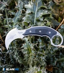 Microtech Bastinelli Iconic Karambit Fixed Blade Knife (Stonewash) 118-10R -Microtech Microtech Bastinelli Iconic Karambit Fixed Blade Knife Stonewash 118 10R BHQ 99151 kp pokeys web jr