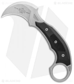 Microtech Bastinelli Iconic Left-Hand Karambit Fixed Blade (Stonewash) 118-10L