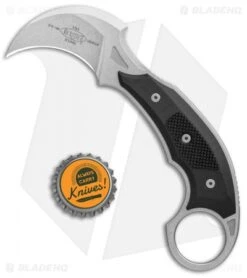 Microtech Bastinelli Iconic Left-Hand Karambit Fixed Blade (Stonewash) 118-10L -Microtech Microtech Bastinelli Iconic LH Karambit SW 118 10L BHQ 103567 jr bottlecap