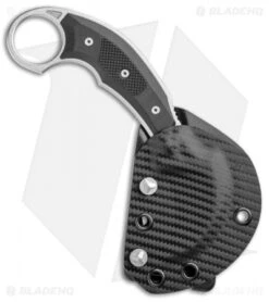 Microtech Bastinelli Iconic Left-Hand Karambit Fixed Blade (Stonewash) 118-10L -Microtech Microtech Bastinelli Iconic LH Karambit SW 118 10L BHQ 103567 jr sheath