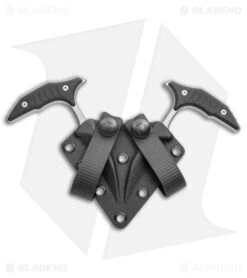 Microtech BEE S/E Wharncliffe Double Push Daggers Black G-10 (2.5" BB Full Serr) -Microtech Microtech Bee Double SE Wharncliffe SS BB FS Black G 10 218D 9GTBKS BHQ 141749 jr sheath