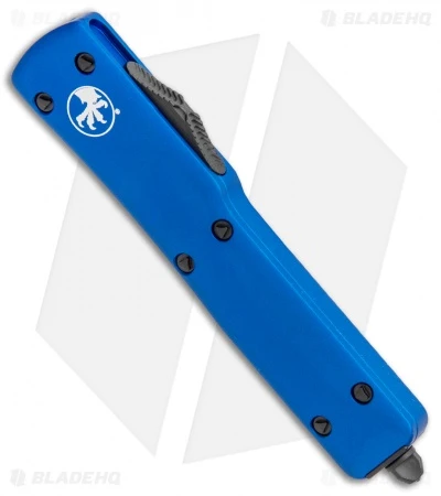 Microtech Blue UTX70 Tanto D/A OTF Automatic Knife (Two-Tone PLN) 149-1BL 4 Microtech Blue UTX70 Tanto D/A OTF Automatic Knife (Two-Tone PLN) 149-1BL - Image 2