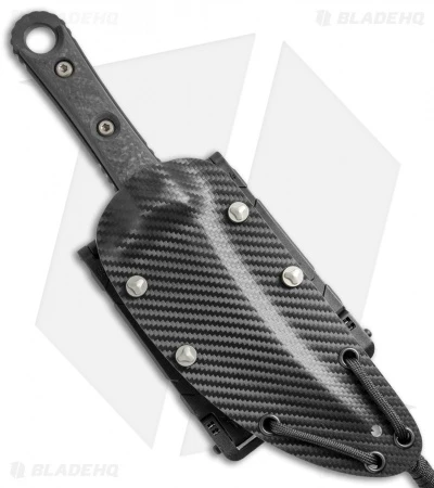 Microtech Borka SBK Fixed Blade Knife Carbon Fiber (5" Black Full Serr) 200-1DLC 5 Microtech Borka SBK Fixed Blade Knife Carbon Fiber (5" Black Full Serr) 200-1DLC - Image 3