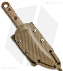 Microtech Borka SBK Fixed Blade Knife Tan G-10 (5" Tan PVD) 200-1PVDTN -Microtech Microtech Borka SBK Tan G 10 Tan PVD 200 1PBVTN BHQ 73499 jr sheath