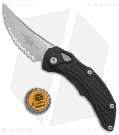 Microtech Brachial Automatic Knife Black Aluminum (3.25" Serrated Stonewash) 9 Microtech Brachial Automatic Knife Black Aluminum (3.25" Serrated Stonewash) -Microtech Microtech Brachial Auto Black Aluminum Serr SW BHQ 157446 jr bottlecap