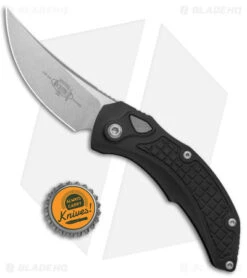 Microtech Brachial Automatic Knife Black Aluminum (3.25" Stonewash) -Microtech Microtech Branchial Auto SE STD 268A 10 BHQ 140429 jr bottlecap