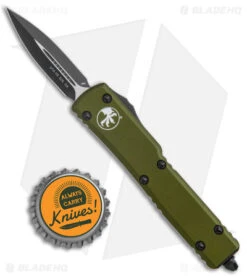 Microtech CA Legal UTX-70 OTF D/E Auto Knife OD Green (1.9" Black) CA147-1OD -Microtech Microtech CA Legal UTX 70 DE Auto OD Green Black CA147 1OD BHQ 141068 jr bottlecap