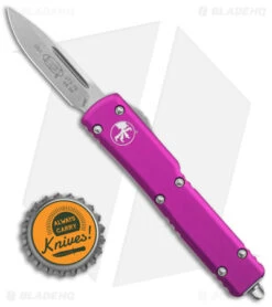 Microtech CA Legal UTX-70 S/E OTF Auto Knife Violet (1.9" SW) CA148-10 -Microtech Microtech CA Legal UTX 70 S E OTF Automatic Knife Violet 1in SW BHQ 146603 td size