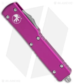 Microtech CA Legal UTX-70 S/E OTF Auto Knife Violet (1.9" SW) CA148-10 -Microtech Microtech CA Legal UTX 70 S E OTF Automatic Knife Violet 1in SW BHQ 146603 td spine