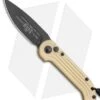 Microtech LUDT Automatic Knife Champagne Gold (3.4" Black) -Microtech Microtech Champagne LUDT Automatic Knife Black PLN BHQ 1187 LS
