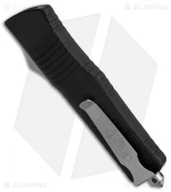 Microtech Combat Troodon Bowie OTF Knife (3.8" Black) 146-1 -Microtech Microtech Combat Troodon Bowie Standard 146 1 BHQ 51735 jr side