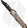 Microtech Combat Troodon Bowie OTF Knife Tan (3.8" Black) 146-1TA -Microtech Microtech Combat Troodon Bowie tan black BHQ 71439 er