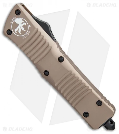 Microtech Combat Troodon Bowie OTF Knife Tan (3.8" Black) 146-1TA 4 Microtech Combat Troodon Bowie OTF Knife Tan (3.8" Black) 146-1TA - Image 2