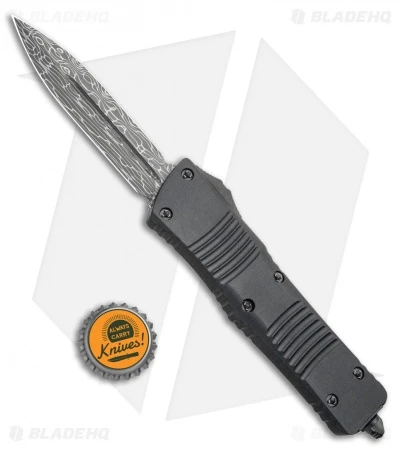 Microtech Signature Series Combat Troodon D/E OTF Knife Black (3.8" Damascus) 6 Microtech Signature Series Combat Troodon D/E OTF Knife Black (3.8" Damascus) - Image 4