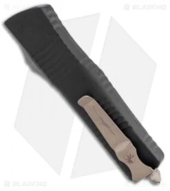 Microtech Signature Series Combat Troodon D/E OTF Knife CF (3.8" Bronze) -Microtech Microtech Combat Troodon D E OTF Knife Carbon Fiber 3.8in Bronze 142 13CFS BHQ 113952 LS Side