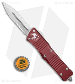Microtech Combat Troodon D/E OTF Knife Maroon (3.8" Stonewash Serr) 142-11MR 9 Microtech Combat Troodon D/E OTF Knife Maroon (3.8" Stonewash Serr) 142-11MR -Microtech Microtech Combat Troodon DE Auto Merlot SW Serr BHQ 157449 jr bottlecap