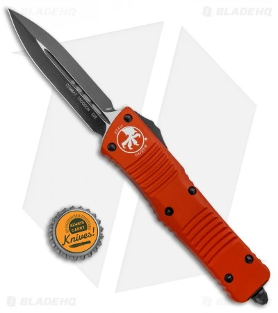 Microtech Combat Troodon D/E OTF Automatic Knife Orange (3.8" Black) 142-1OR 6 Microtech Combat Troodon D/E OTF Automatic Knife Orange (3.8" Black) 142-1OR - Image 4