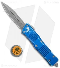 Microtech Combat Troodon D/E OTF Automatic Blue Distressed (3.8" Apocalyptic) -Microtech Microtech Combat Troodon DE OTF Auto Blue Distressed SW 142 10DBL BHQ 99299 jr bottlecap