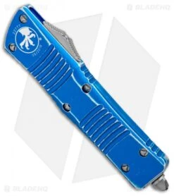 Microtech Combat Troodon D/E OTF Automatic Blue Distressed (3.8" Apocalyptic) -Microtech Microtech Combat Troodon DE OTF Auto Blue Distressed SW 142 10DBL BHQ 99299 jr spine