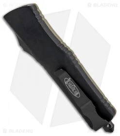 Microtech Combat Troodon D/E OTF Automatic Knife OD Green G-10 (3.8" Black) -Microtech Microtech Combat Troodon DE OTF Auto OD Green G 10 Black 142 1 GTOD BHQ 90981 jr side 2