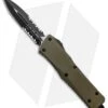Microtech Combat Troodon D/E OTF Automatic OD Green G-10 (3.8" Black Serr) -Microtech Microtech Combat Troodon DE OTF Auto OD Green G 10 Black Serr 142 2 GTOD BHQ 90983 jr
